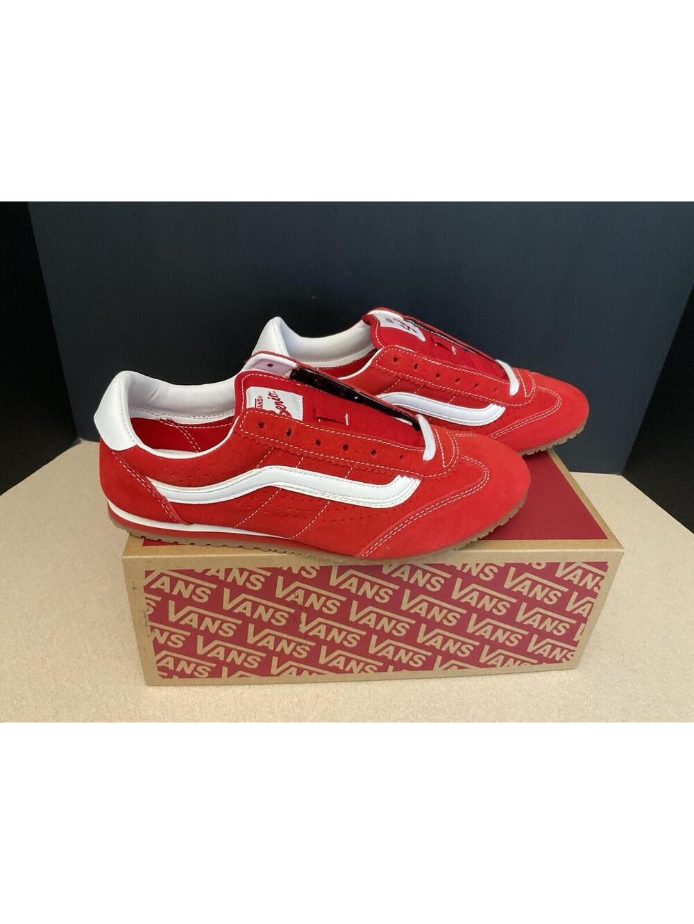 New! VANS Super LowPro Serio Racing Red Athletic Shoes. Mens 7.5-Womens 9. Nice!